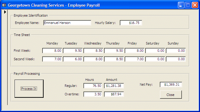 Access Payroll Templates 