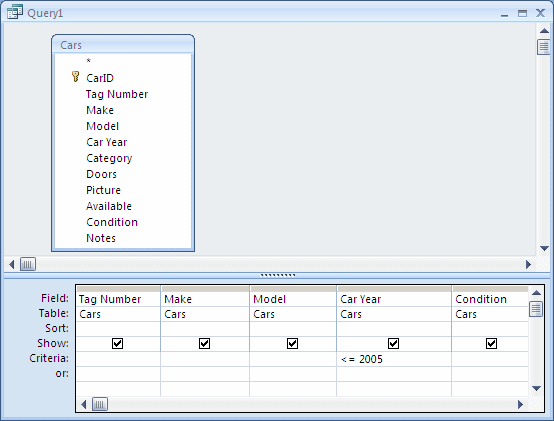 Make Table Query