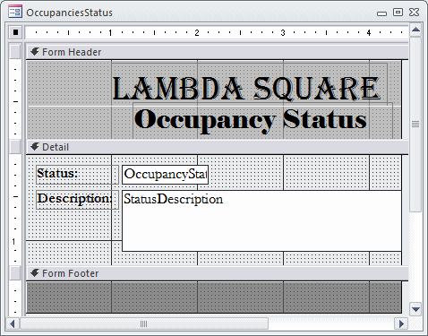 Lambda Square - Occupancies Status
