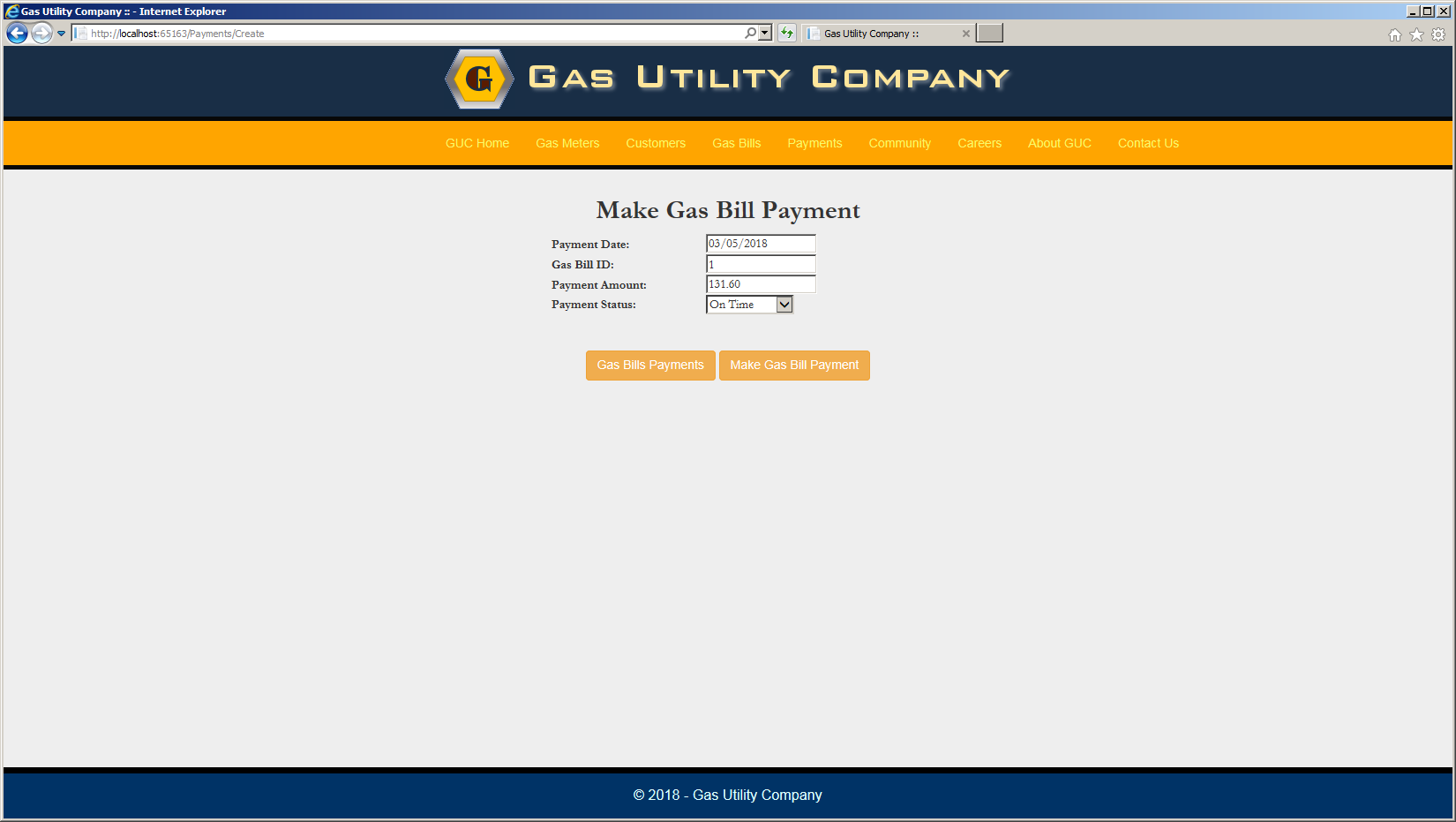 Data Sets Maintenance - New Gas Meters