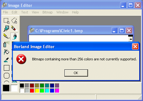 error creatin bitmap