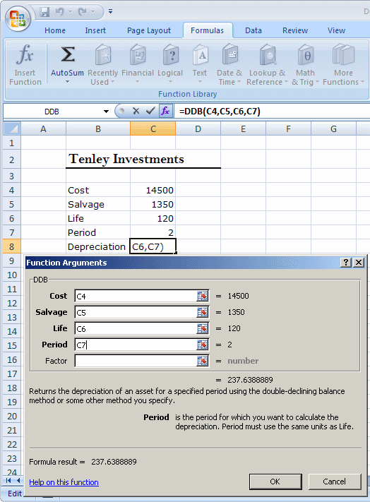 calculating discount factors in excel.right of Factor and type 2