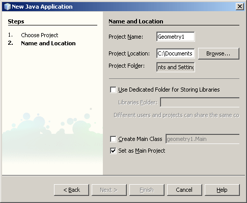 New Java Application