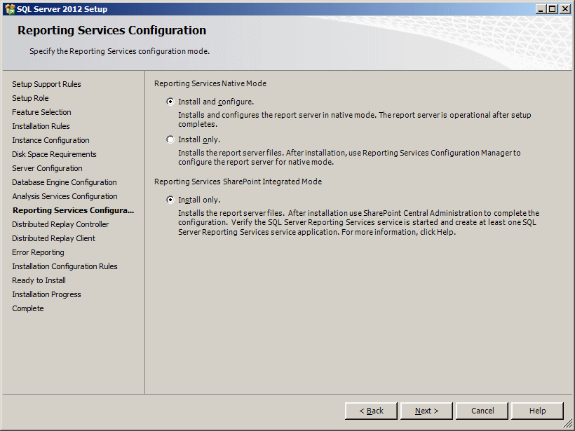 Reporting Services Configuration