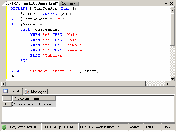 If Else Transact Sql Select Statement