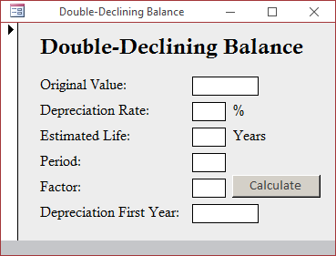 Calculating Depreciation Using the Double-Declining Balance