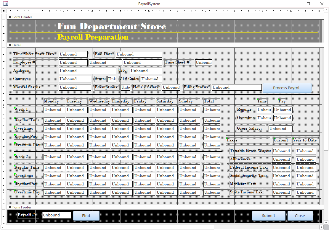 Fun Department Store - Payroll System