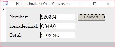 Converting to Hexadecimal and Octal Numbers