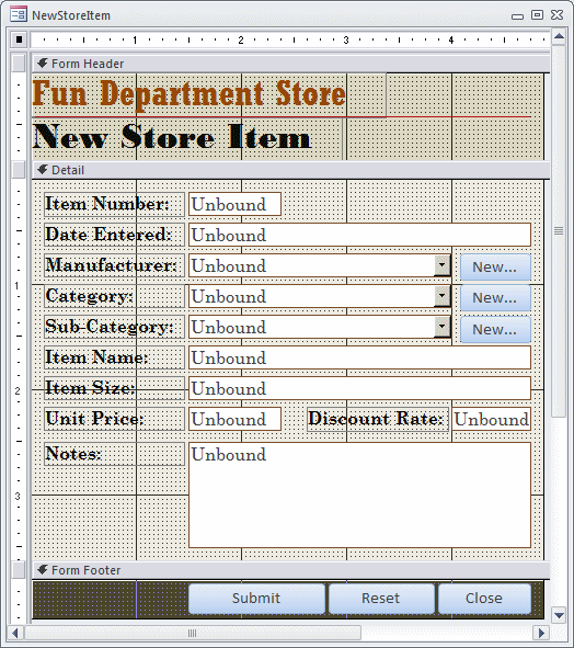 Fun Department Store - New Store Item