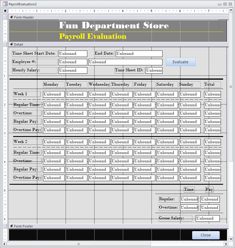 Fun Department Store - Payroll Evaluation