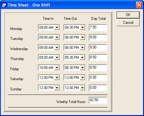 timesheet examples. Time Sheet