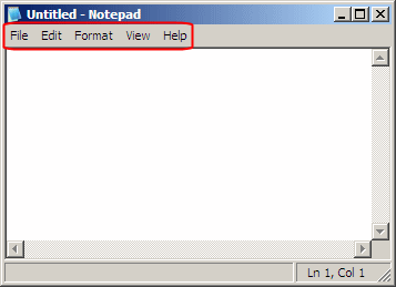 Image result for notepad menu bar