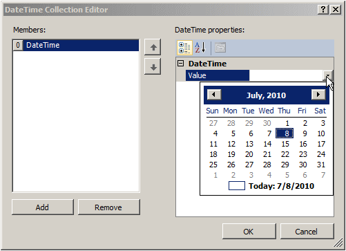 DateTime Collection Editor