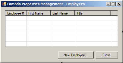 Lambda Properties Management - Employees Records