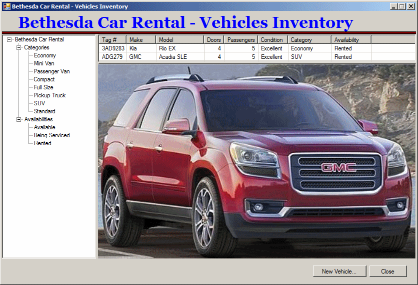 Bethesda Car Rental - Vehicles