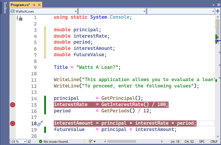 Debugging - Creating Breakpoints