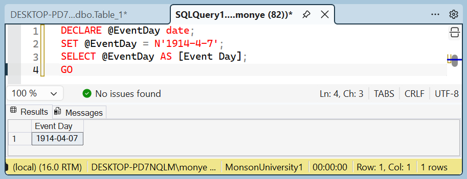 Date Value