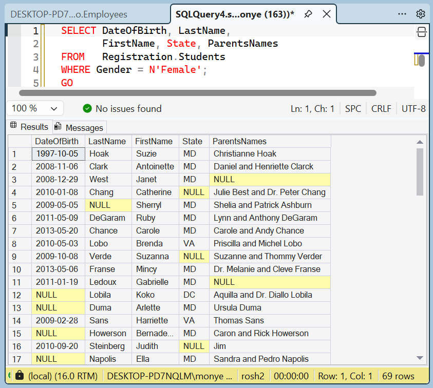 WHERE