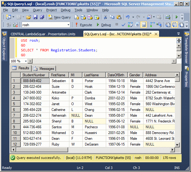 The Result of a Query