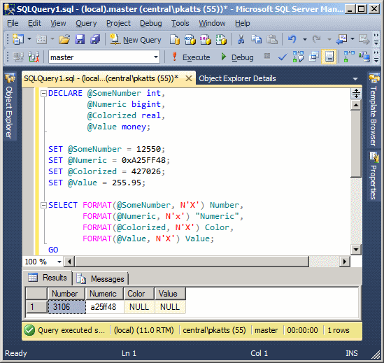 Value Formatting