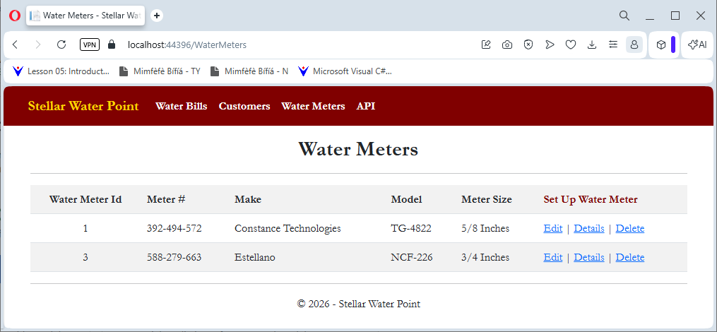 Stellar Water Point - Water Meters