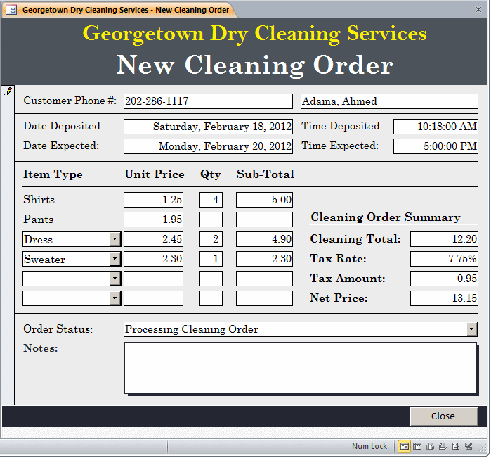 Georgetown Dry Cleaning Services