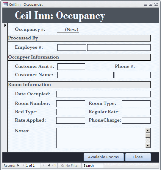 Ceil Inn - Rooms Occupancies