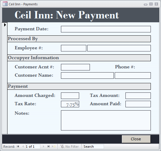 Ceil Inn - New Room Payment