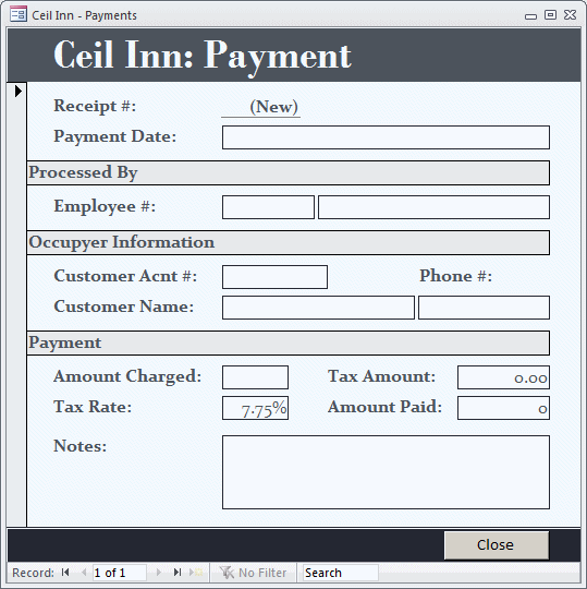 Ceil Inn - Rooms Payments