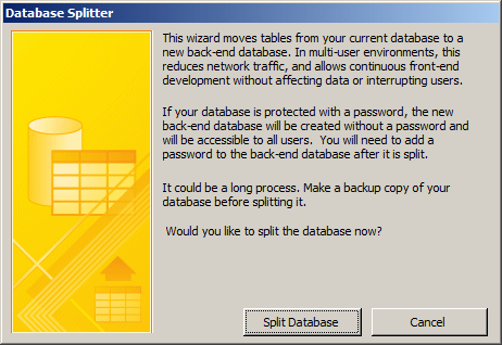 Database Splitter
