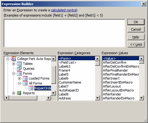 Expression Builder
