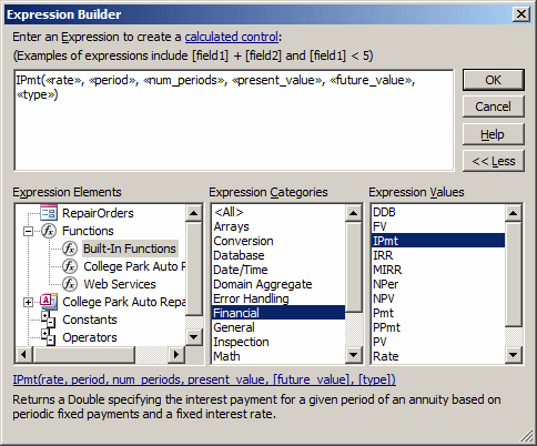 Expression Builder