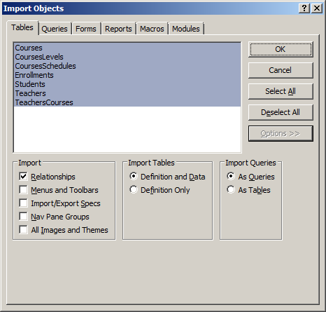 Import Objects