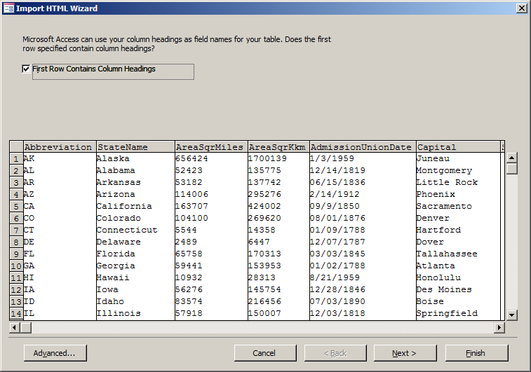 Import HTML