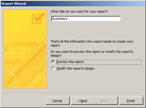 Report Wizard