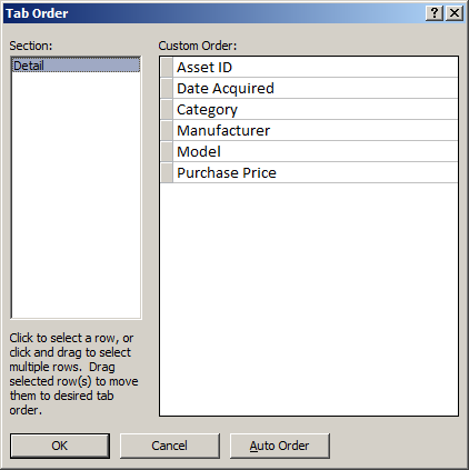 Tab Order