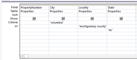 Filtering by Form in Different Fields