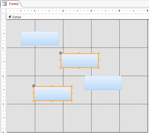 Selecting Horizontally Aligned Controls