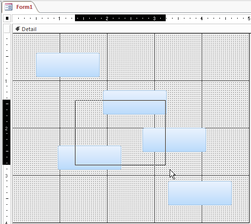 Drawing a Rectangle to Select Controls