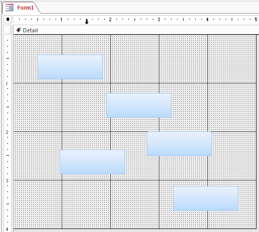 Selecting Horizontally Aligned Controls