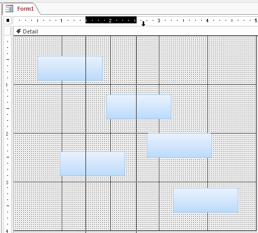 Selecting Horizontally Aligned Controls