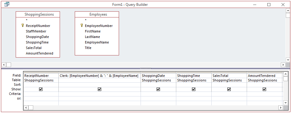 Using a Shared Field to Join Tables