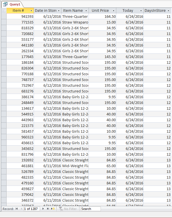 Query Design - Sorting Records Using Functions