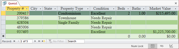 Setting Criteria on a Query