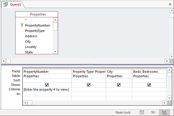 Creating a Parameterized Query