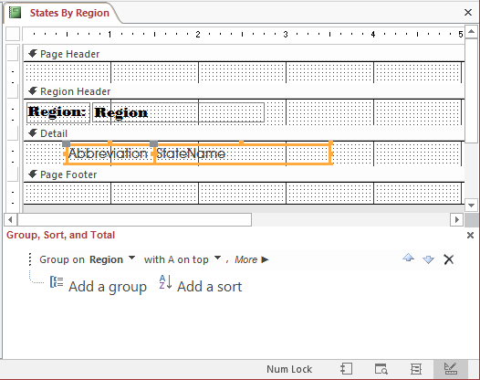Adding the Fields in a Group