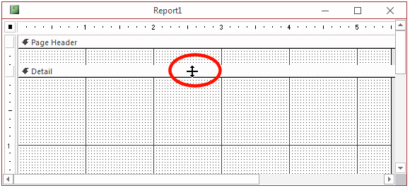 Resizing the sections of a report