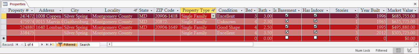 Filtering by Selection and Conjunctions