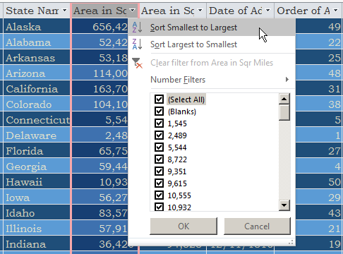 Sorting Number-Based Fields