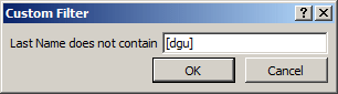 Custom Filter